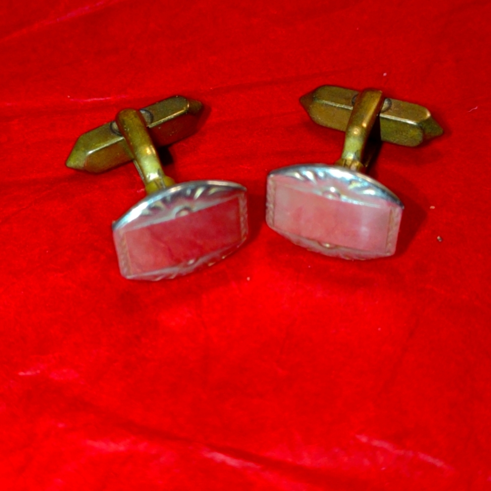 Extremely old antique mens silver/gold cufflinks